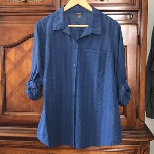 Eddie Bauer button down dusty blue XL